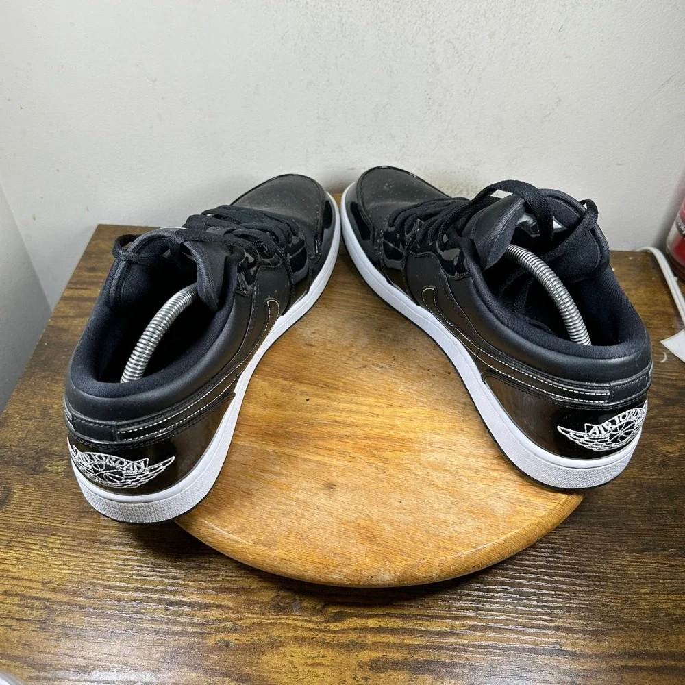 Jordan 1 Low All-Star 2021 Black White Patent Leather DD1650-001 Mens 12